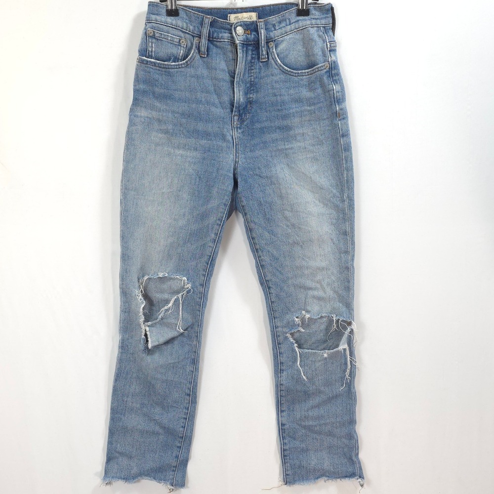 Madewell The Perfect Vintage Jean Distressed Light Blue Women 26 Grunge Indie